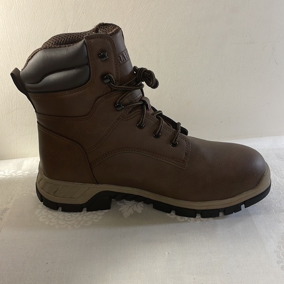 BRAHMA Men's Work Boots Brown with Black Trim Size 12 - Picture 3 of 8